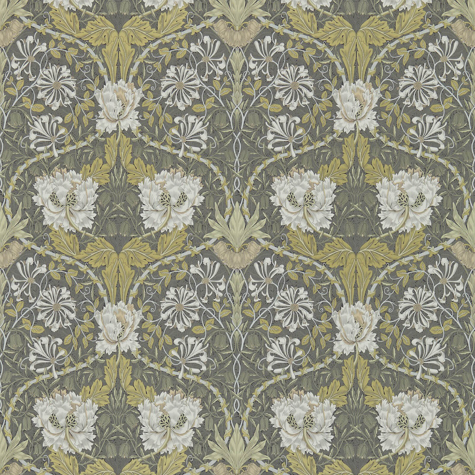 Honeysuckle & Tulip Charcoal/Gold